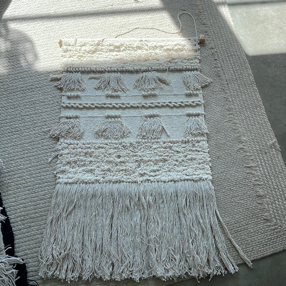 Cream Textured Wall Hanging Decor